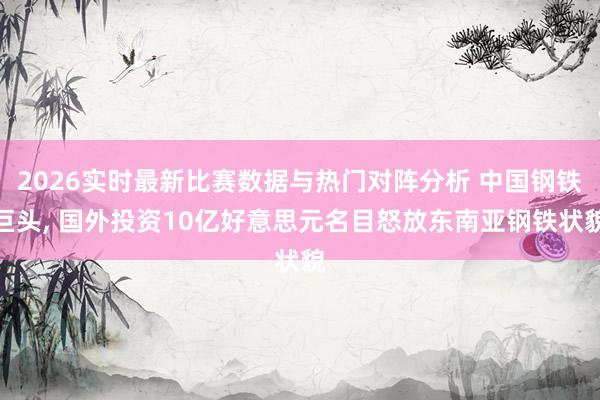 2026实时最新比赛数据与热门对阵分析 中国钢铁巨头, 国外投资10亿好意思元名目怒放东南亚钢铁状貌