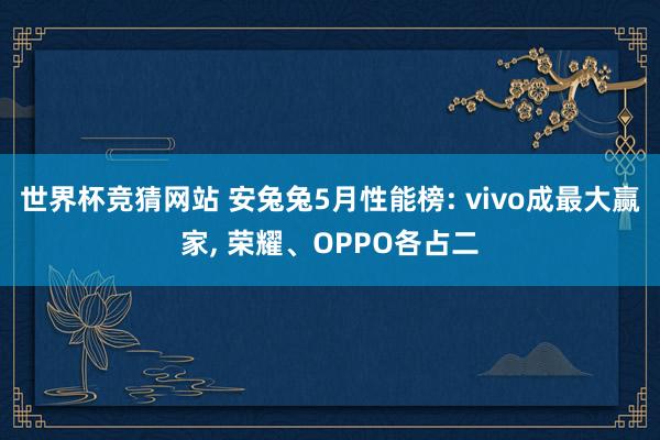 世界杯竞猜网站 安兔兔5月性能榜: vivo成最大赢家, 荣耀、OPPO各占二