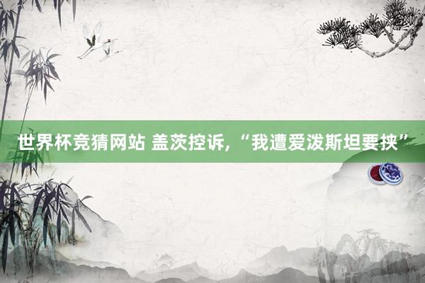 世界杯竞猜网站 盖茨控诉, “我遭爱泼斯坦要挟”