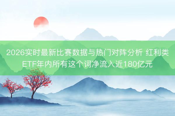 2026实时最新比赛数据与热门对阵分析 红利类ETF年内所有这个词净流入近180亿元